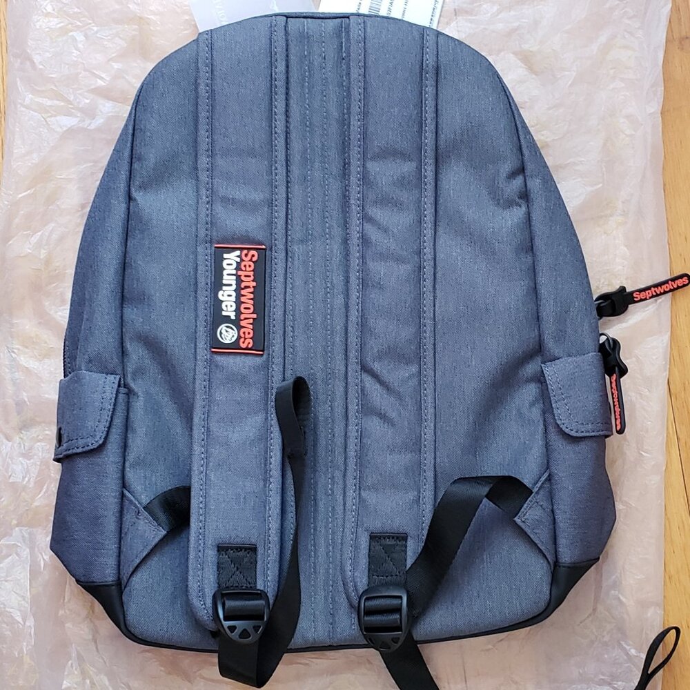 SeptWolves Sept Wolves Gray Mens Laptop Backpack - Picture 8 of 11